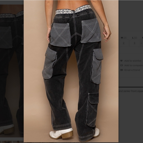 POL Twill and Thermal Knit Cargo Pants - Picture 3 of 11